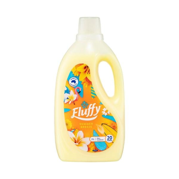 Fluffy Regular Liquid Fabric Softener Conditioner Summer Breeze | 2L
