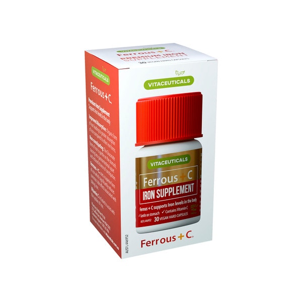 Vitaceuticals Ferrous Iron + Vit C Capsules | 30 pack
