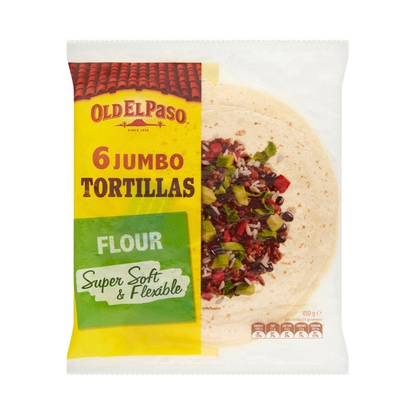 Old El Paso Jumbo Tortillas Burrito 6 Pack | 450g