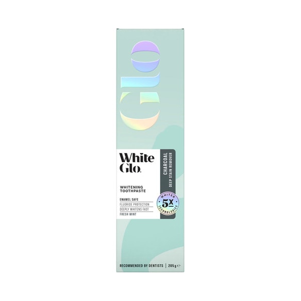 White Glo Charcoal Deep Stain Remover Whitening Toothpaste | 205g