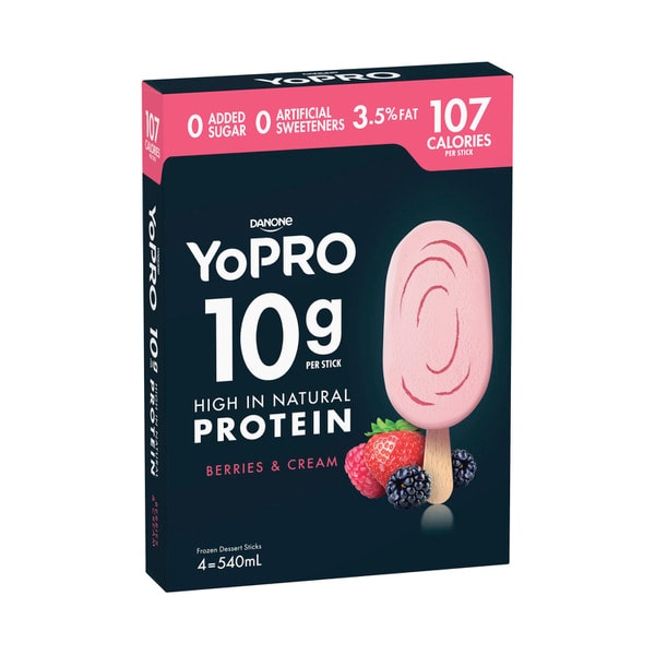YoPro Frozen Dessert Cream & Berries 4 pack | 540mL