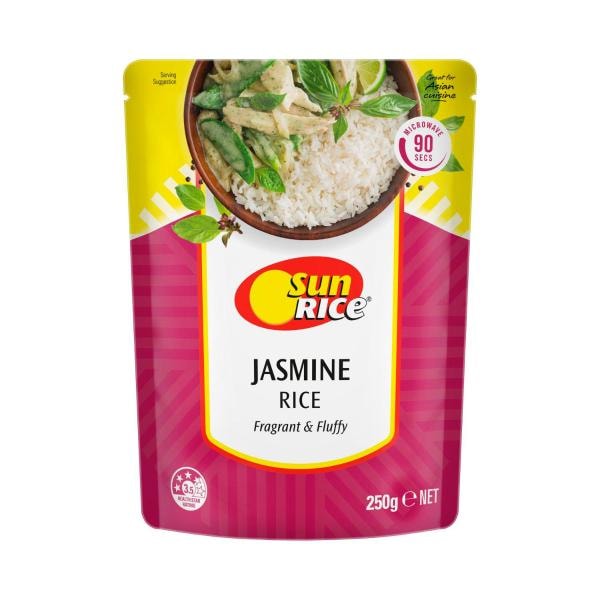 Sunrice Jasmine Microwavable Rice | 250g