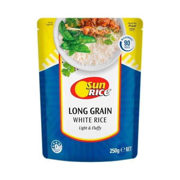 Sunrice Long Grain White Microwavable Rice | 250g