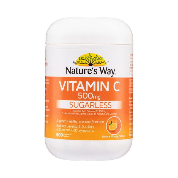 Nature's Way Vitamin C 500mg Chewable Tablets | 500 pack