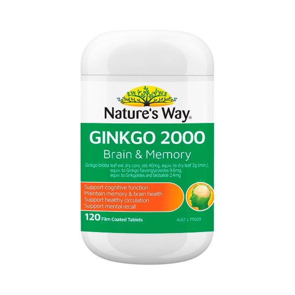 Nature's Way High Strength Gingko 2000Mg | 120 pack