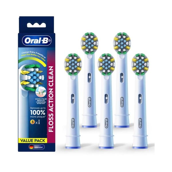 Oral B Floss Action Electric Brush Replacement Head | 5 pack