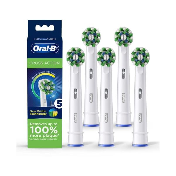 Oral B Cross Action Electric Brush Replacement Head | 5 pack
