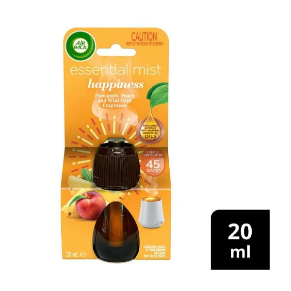 Air Wick Essential Mist Happiness Pineapple-Peach & Wild Mint Air Freshener Refill | 20mL