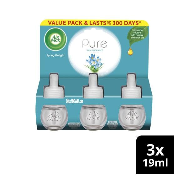 Air Wick Pure Spring Delight Plug in Diffuser Refill | 3 pack