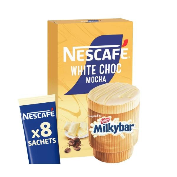 Nescafe Milkybar White Chocolate Mocha Coffee Sachets | 8 pack