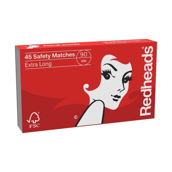 Redheads Extra Long Safety Matches | 45 pack