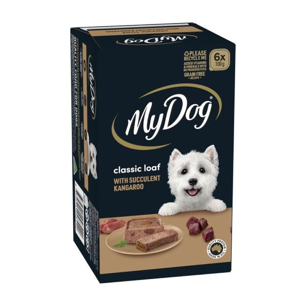 My Dog Adult Wet Dog Food Tasty Kangaroo Meaty Loaf 100g Trays | 6 pack