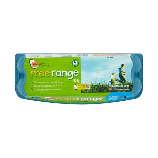 Pace Farm Natural Living Free Range Large Eggs 12 pack | 600g