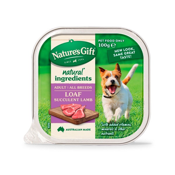 Nature's Gift Adult All Breeds Wet Dog Food Loaf Succulent Lamb | 100g