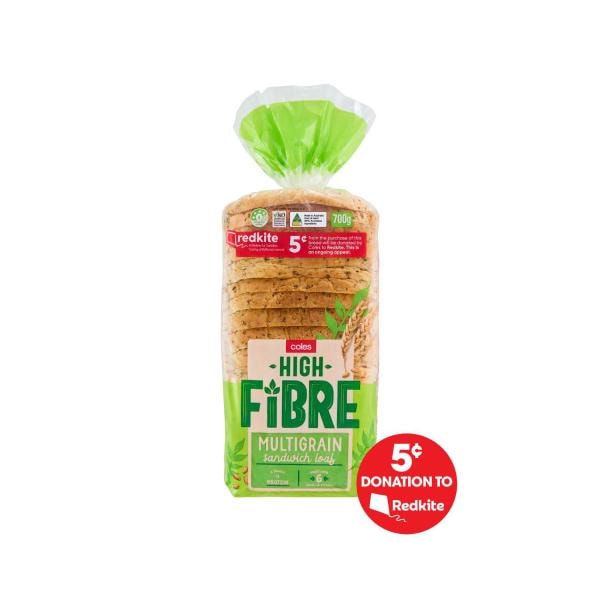 Coles High Fibre Multigrain Bread | 700g