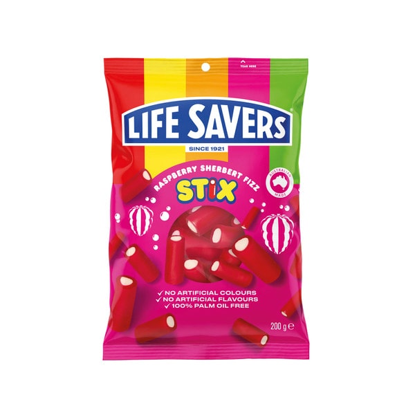 Lifesavers Stix Sherbert Fizz Raspberry | 200g