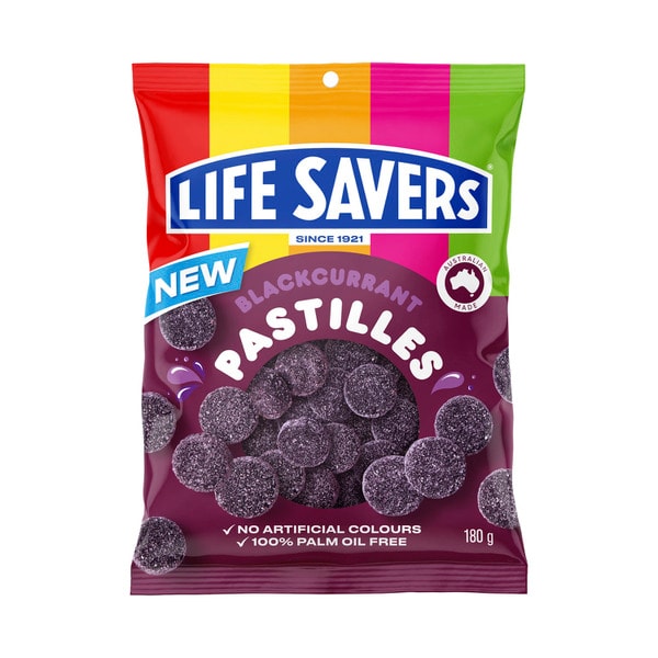 Lifesavers Blackcurrant Pastilles                                                                                                           | 180g