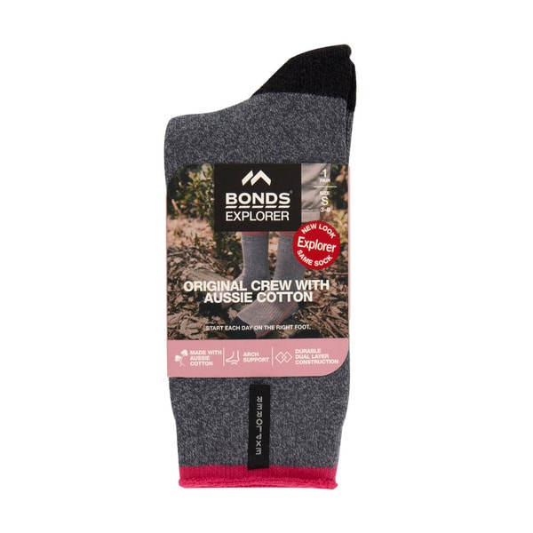 Bonds Explorer Womens Cotton Crew 3+ & 8+ | 1 pack
