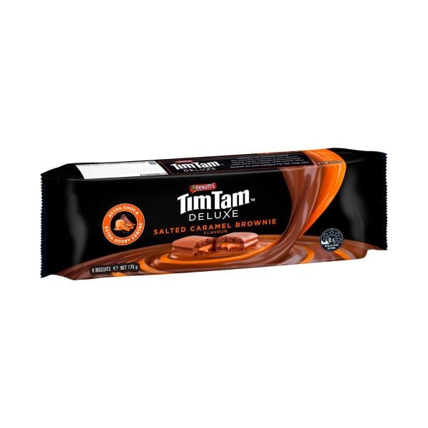 Arnotts Tim Tam Deluxe Chocolate Biscuits Salted Caramel Brownie | 175g