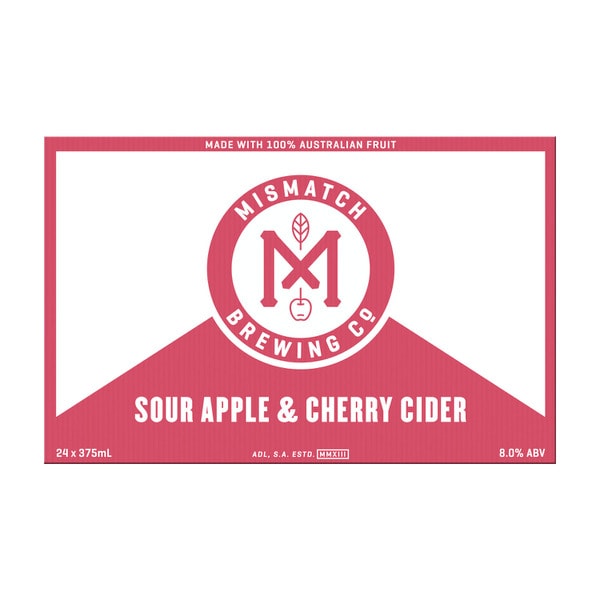 Mismatch Sour Cherry Cider Can 375mL | 24 Pack