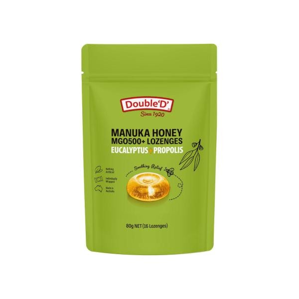 Double D Manuka Honey Eucalyptus Lozengers | 16 pack