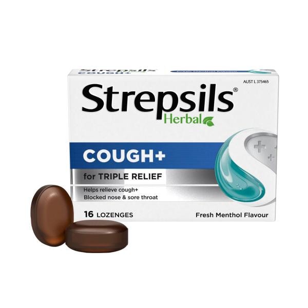 Strepsils Herbal Cough Lozenges Fresh Menthol | 16 each