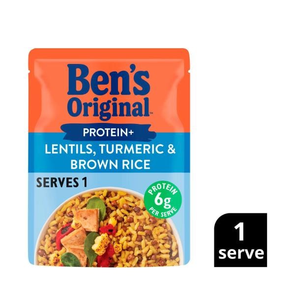 Ben's Original Rice Protein Lentils Turmeric And Brown Rice Pouch | 180g