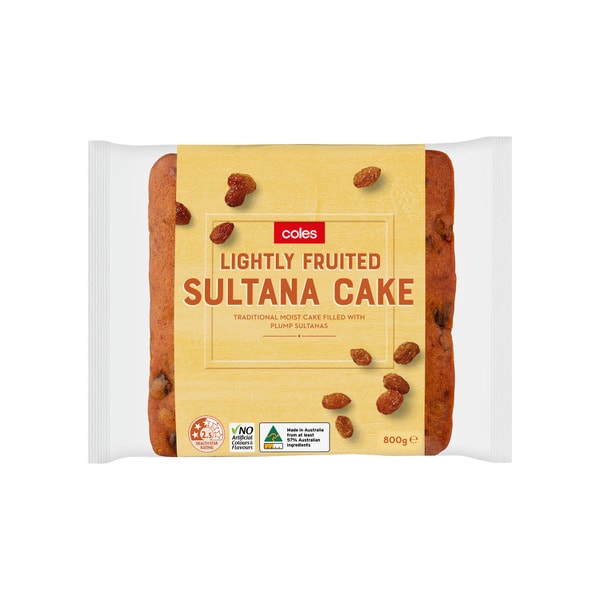 Coles Lightly Fruited Sultana Cake | 800g