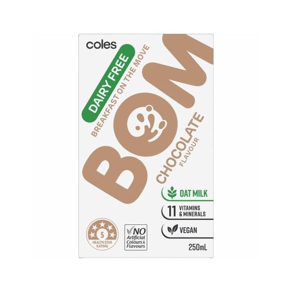 Coles Dairy Free Bom Liquid Breakfast Chocolate Flavoured 3x250mL | 750mL