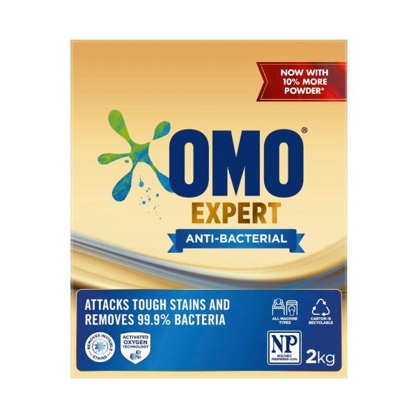 OMO Antibacterial Laundry Detergent Washing Powder 40 Washes | 2kg