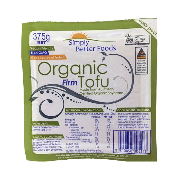 Simply Better Plain Firm Tofu | 375g