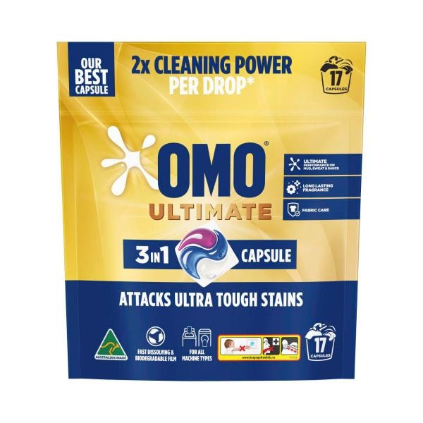 OMO Ultimate 3 in 1 Laundry Capsules 17 Washes | 17 pack
