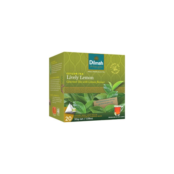 Dilmah Lively Lemon Leaf Tea Bags | 20 pack