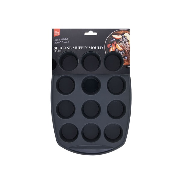 Cook & Dine Silicone 12 Cup Muffin Mould | 1 each