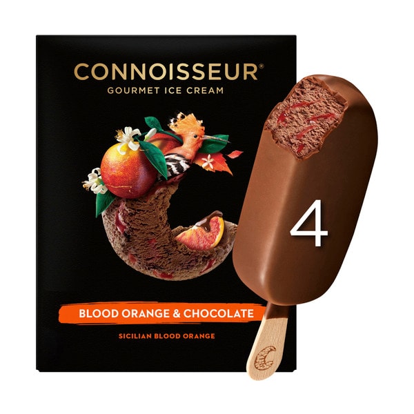 Connoisseur Blood Orange & Chocolate Ice Cream 4 Pack | 400mL