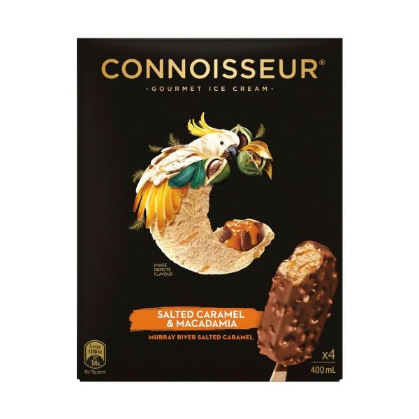 Connoisseur Ice Cream Salted Caramel 4 Pack | 400mL