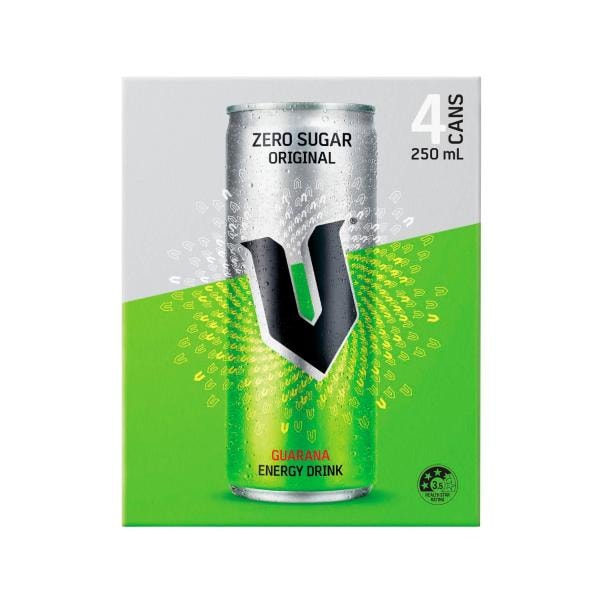 V Sugar Free Energy Drink 4x250mL | 4 pack