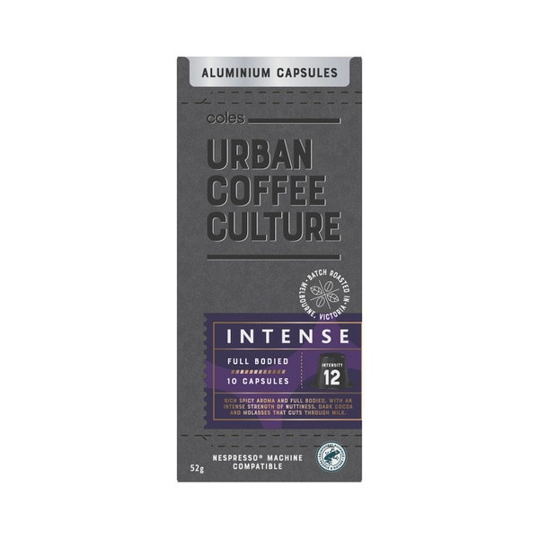 Coles Urban Coffee Culture Intense Aluminium | 10 pack