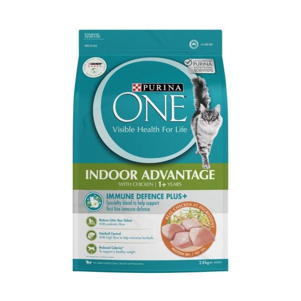 Purina One Adult Dry Cat Food Indoor With Chicken | 2.8kg