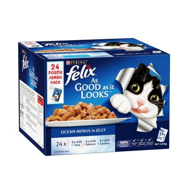 Felix Agail Cat Food Ocean Menu 85g | 24 pack