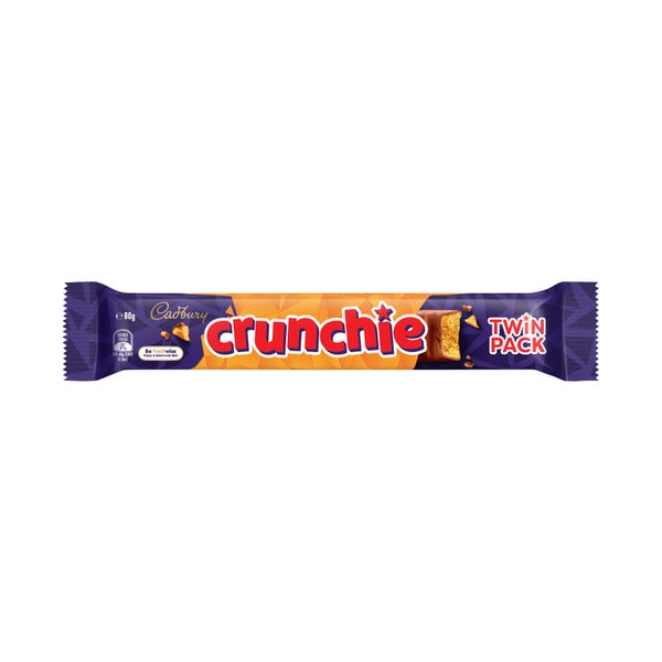 Cadbury Crunchie Chocolate Bars Twin Pack | 80g