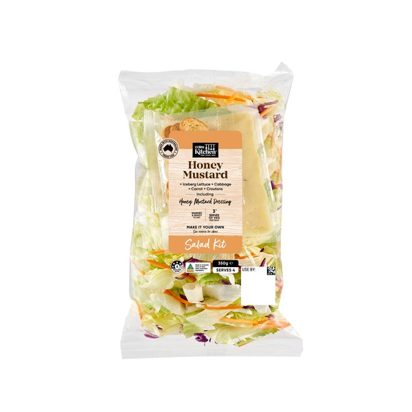 Coles Kitchen Honey Mustard & Crouton Salad Kit | 350g