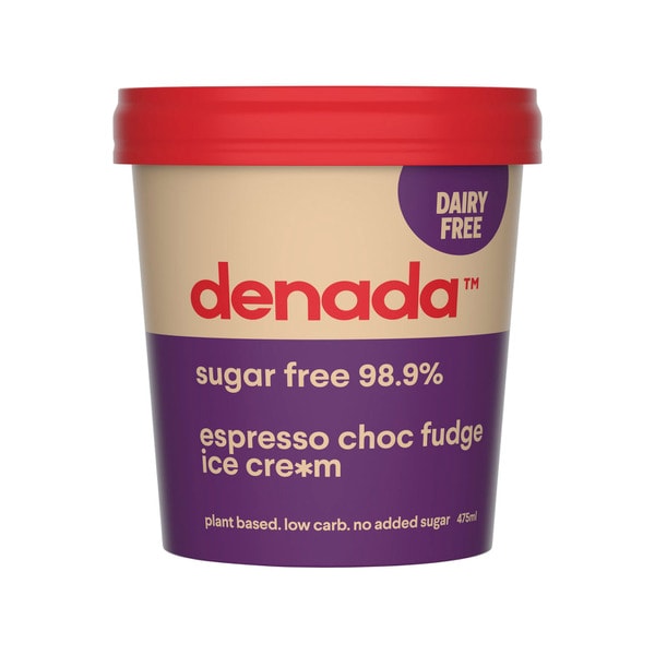 Denada Sugar Free Espresso Chocolate Fudge Vegan Ice Cream | 475mL