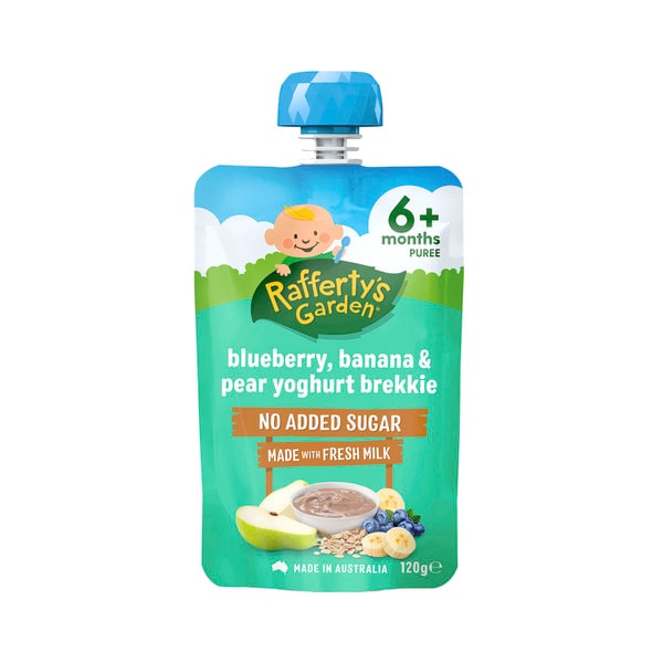 Rafferty's Garden Blueberry Banana & Pear Yoghurt Brekkie Baby Food Pouch 6+ Months | 120g