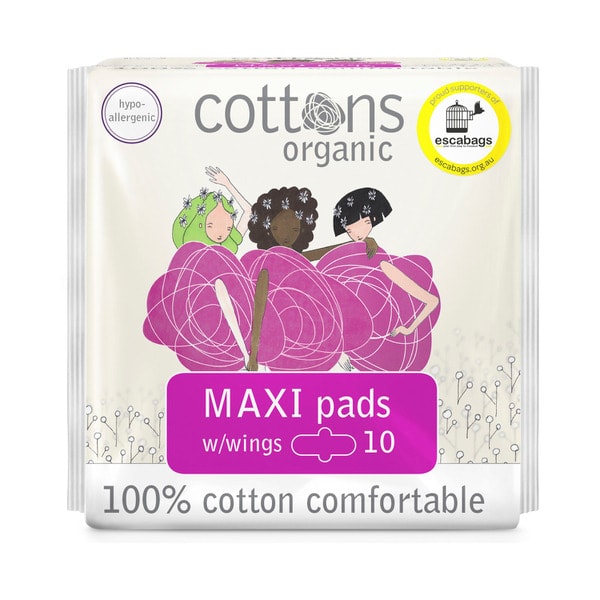 Cottons Organic Maxi Pads | 10 pack