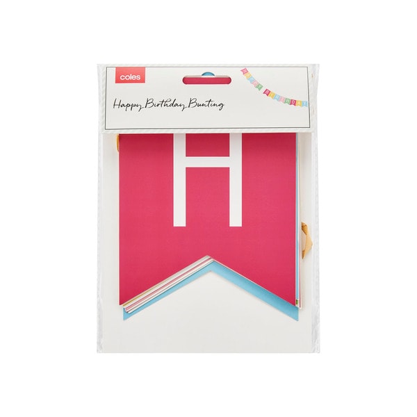 Coles Happy Birthday Bunting | 1 each