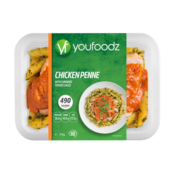 Youfoodz Regular Chicken Penne With Sundried Tomato Sauce | 316g