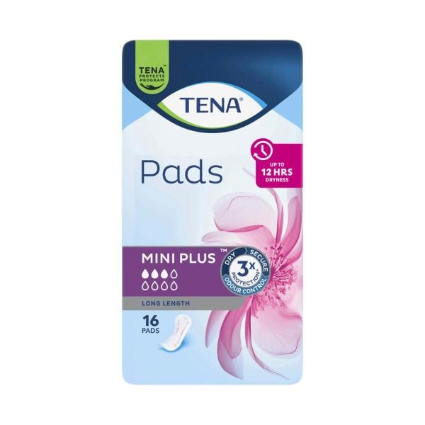 Tena Pads Mini Plus Length Incontinence Pad | 16 pack