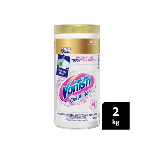Vanish Napisan Gold Oxi Action Crystal White Stain Remover Powder | 2kg
