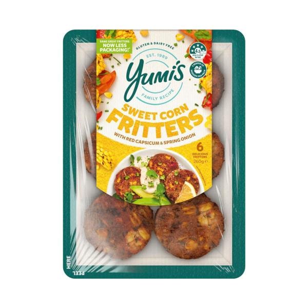 Yumi's Sweet Corn Fritters 6 Pack | 260g